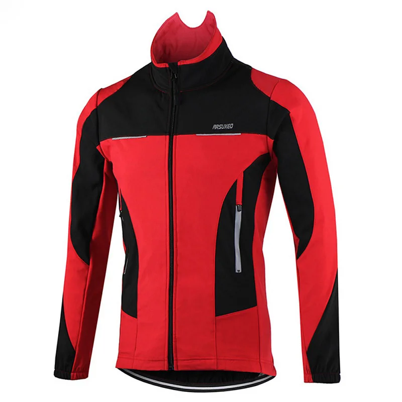 

Men Winter Thermal Cycling Jacket Male Windproof Waterproof MTB Bike Jacket Sports Softshell Coat Bicycle Clothing Reflective