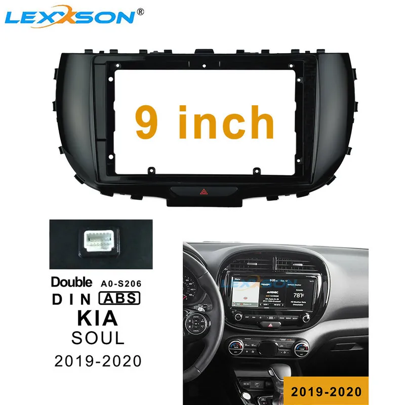 Комплект обшивки автомобильной фасции 9 дюймов для KIA SOUL 2019 2020 двойной Din