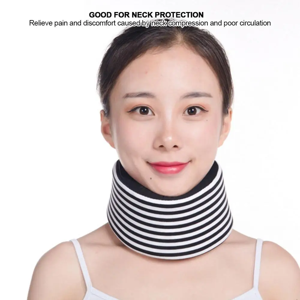 

Newest Unisex Adjustable Sponge Collar Neck Support Relieve Painful Compression Sore Cervical Vertebra Fixator Posture Corrector