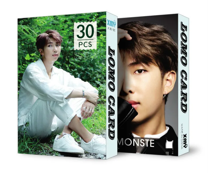 30 шт./компл. k-pop Bangtan для мальчиков альбом LOMO карты модный бумажный фото карта HD Фотокарта - Цвет: RAP MONSTE