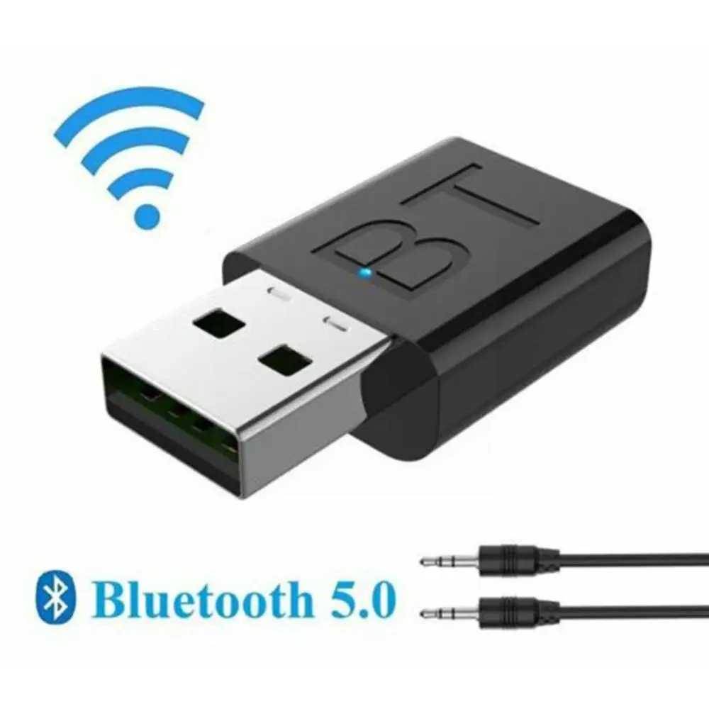 

New USB Wireless Bluetooth 5.0 Receiver Adapter Music Speakers 3.5mm AUX Car Stereo Audio Adapter For TV Headphone G8J6
