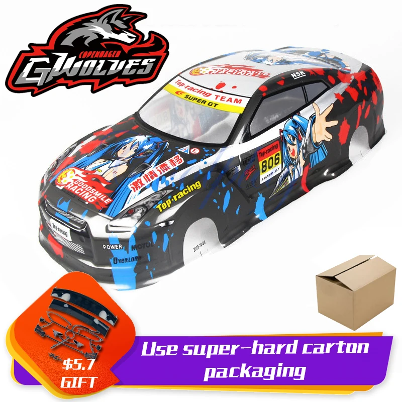 37 видов 1/10 RC автомобиль 195/190 мм ПВХ Окрашенный корпус с хвостом для 1:10 RC хобби гоночный Дрифт автомобиль hsp yokomo hpi ZD TAMIYA