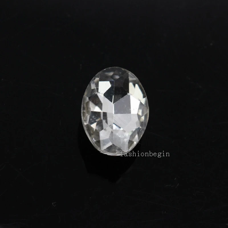 Овальные стеклянные стразы всех размеров с острым вырезом на спине Необычные