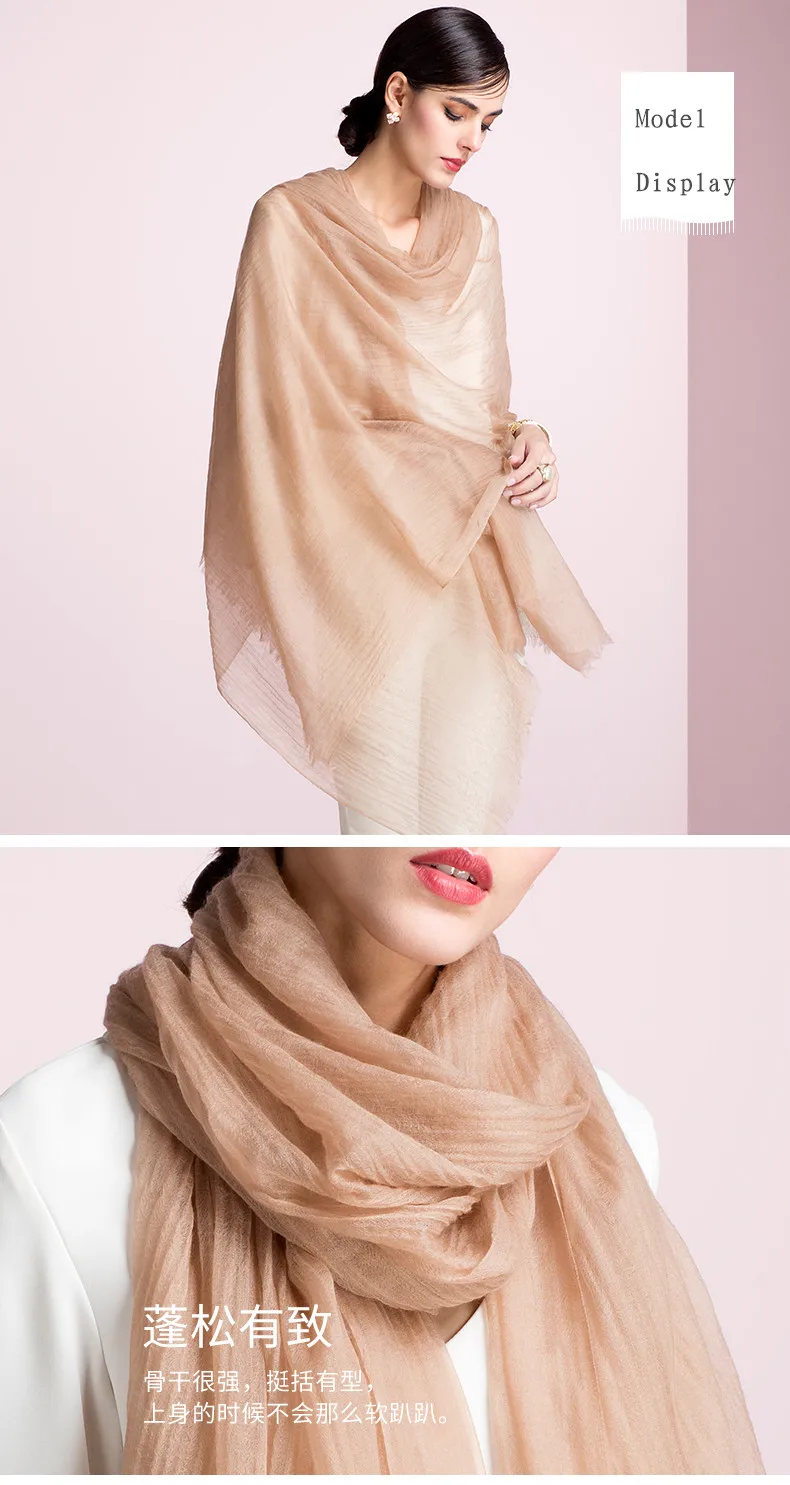 Шарф женский из чистого кашемира роскошная брендовая модная Длинная тонкая шаль