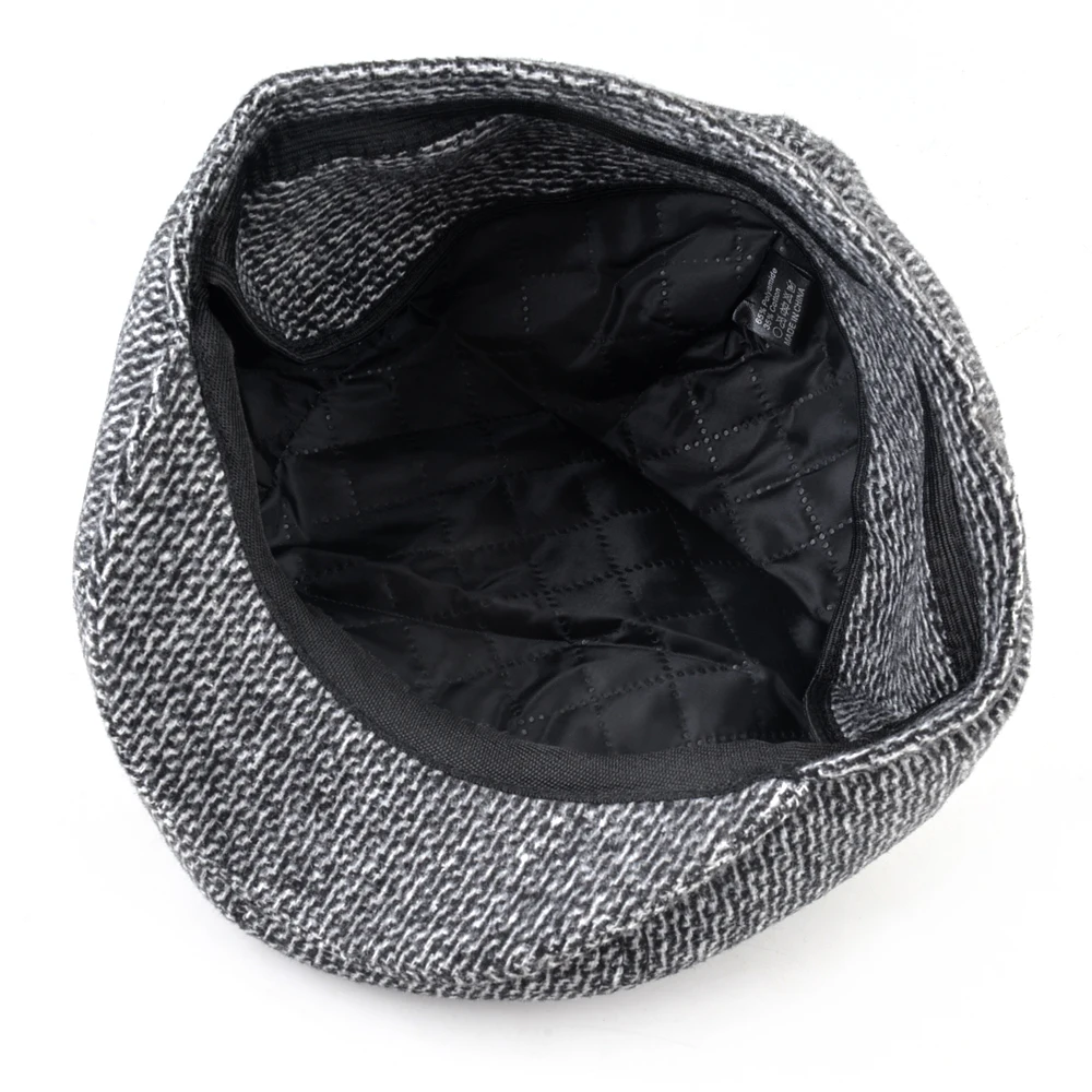 Полосатый берет Мужская винтажная Кепка осенне-зимняя теплая плоская кепка s с