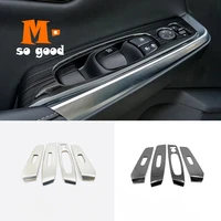 for nissan sentra 2020 armrest door window glass lift control switch cover trim car styling accessories stainless steel 4pcs