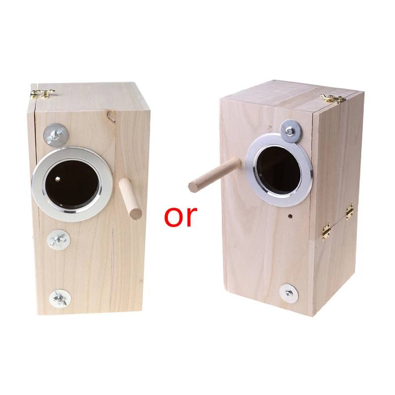 Wooden Bird Breeding Box Parrot Nesting House Parakeet Mating Case with Clear Window Home Garden Balcony Decoration | Дом и сад