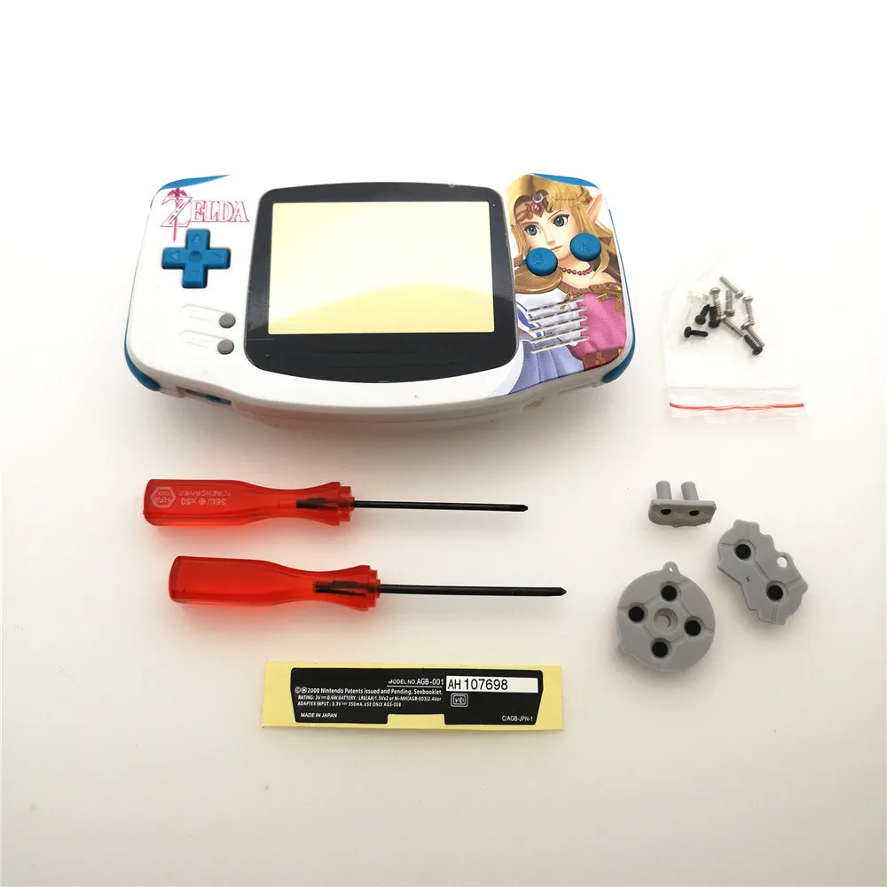 White The Legend фигурка принцессы DIY Полный Корпус в сборе чехол с резиновыми кнопками для Gameboy Advance Игровая приставка GBA - Цвет: White