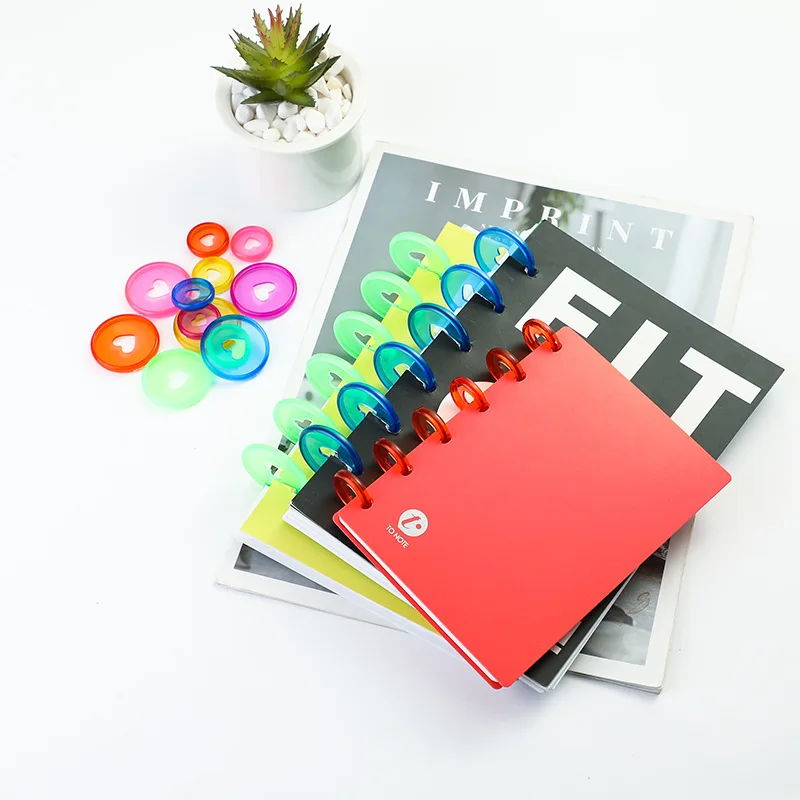 

100pcs 35mm Mushroom Hole Planner Binding Disc Notebook Binder Ring Disc Binder Mushroom Binding Ring Office and School Supplies