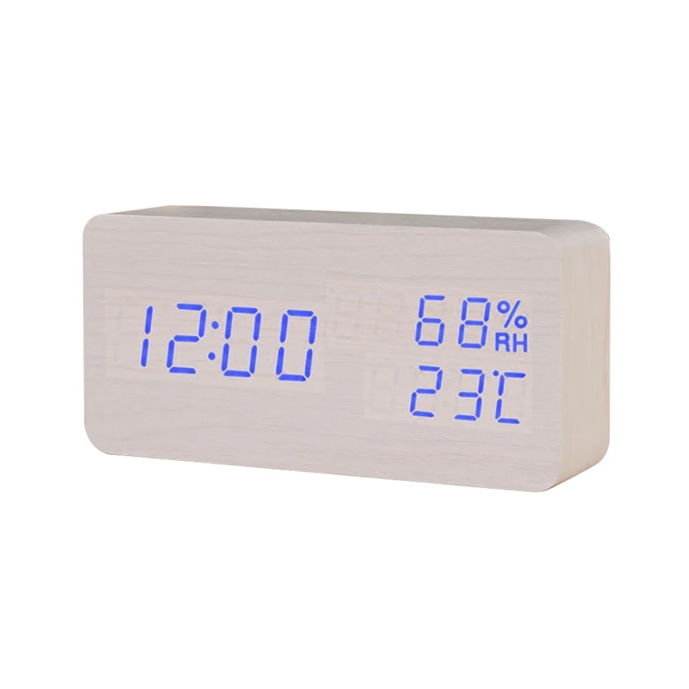 Светодиодные деревянные современные настольные часы маленькие стоячие
