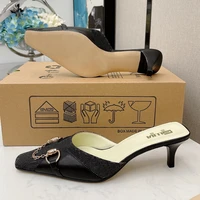 hot release of french gujia summer new slippers womens shoes soft leather top luxury standard manufacturing fine packaging