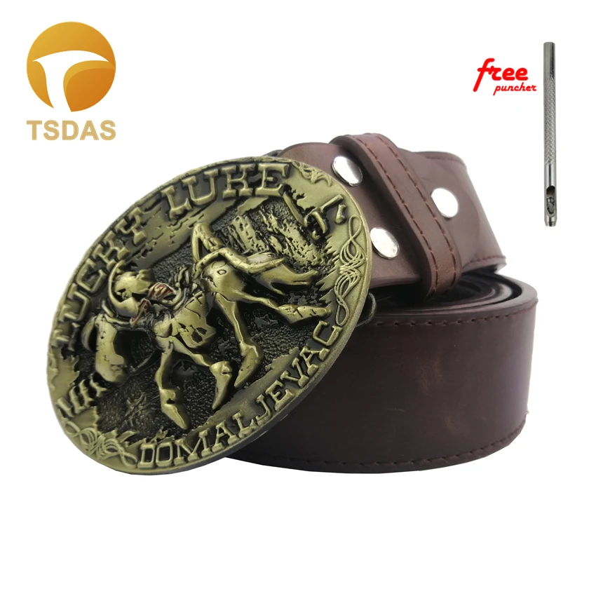 Пряжка Для Ремня 3D Western Lucky Luke ковбойская латунная пряжка для ремня с кожаным
