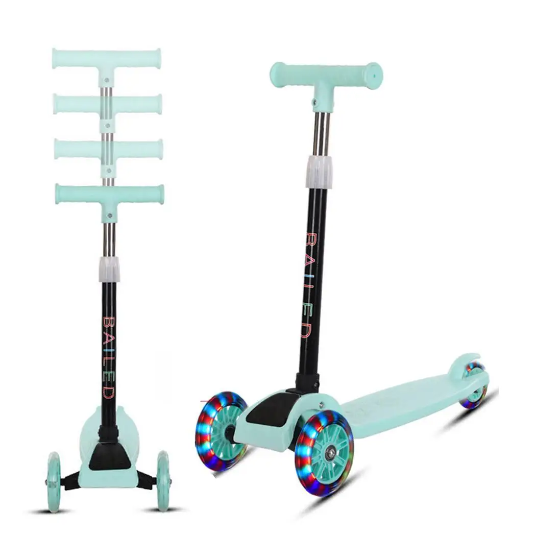Прочный портативный складной со вспышкой светильник раздвижной детский Скутер