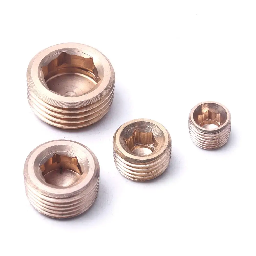 5 шт. Антикоррозийная Латунь Тон 1/8 &quot1/4&quot 3/8 &quot1/2&quot Внутренняя шестигранная с