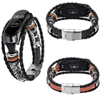 Ремешок для фитнес-браслета Xiaomi Mi Band 3, 4, из натуральной кожи