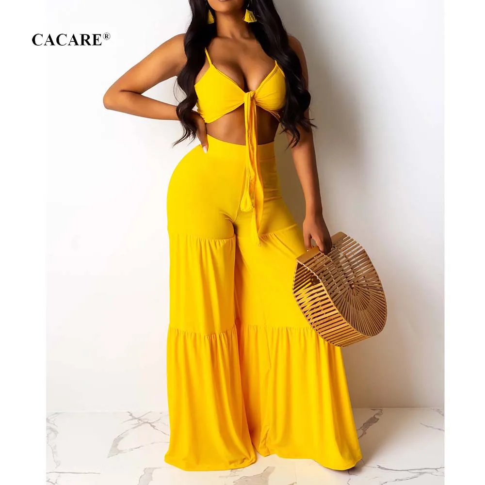 CACARE/комплект из 2 предметов со штанами Женский комплект двух Топ и штаны