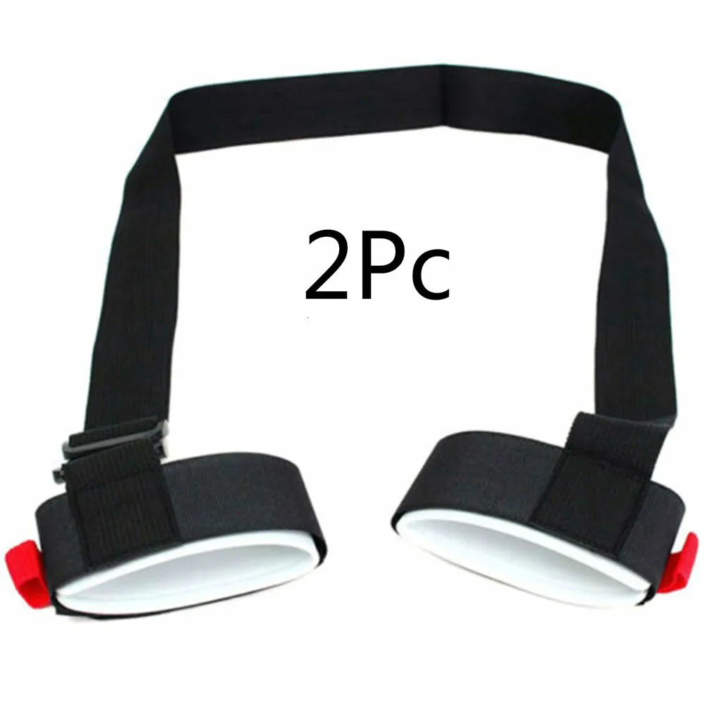 

2Pc Nylon Skiing Bags Adjustable Skiing Pole Shoulder Hand Carrier Lash Handle Straps Porter Hook Loop Protecting For Ski board
