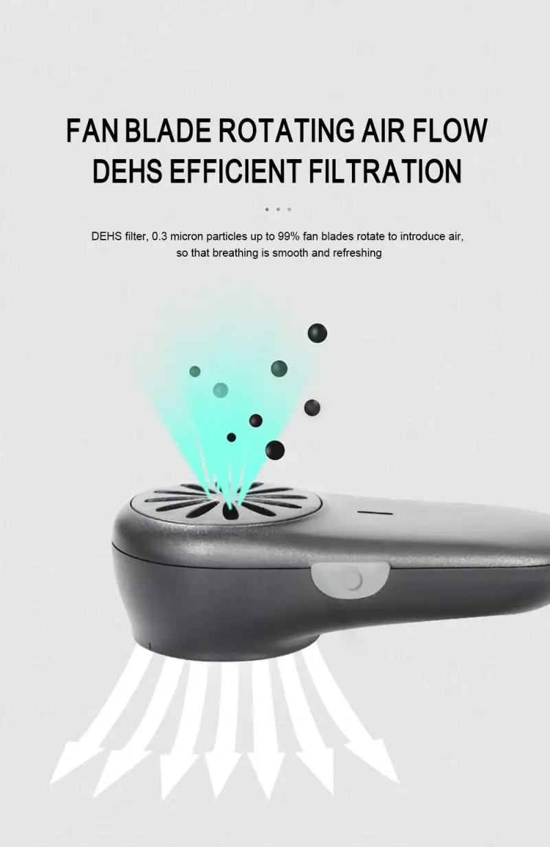 

4-Ply Rechargeable Electric Purifier Respirator With Replaceable Activated Carbon Protect Layer Air Purifying Mask Valve Filter