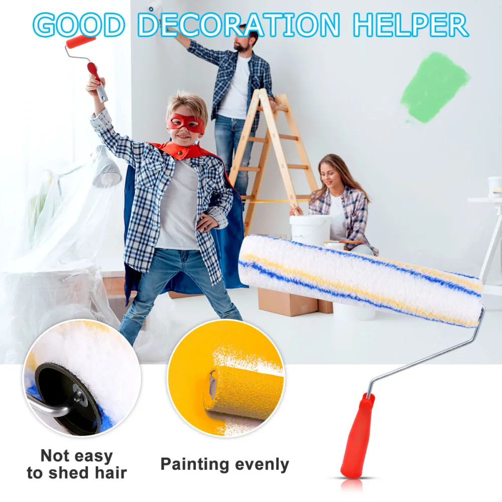 

2pcs 300mm Paint Roller Brushes Professional Handheld Wall Paint Brushes Painting Tools
