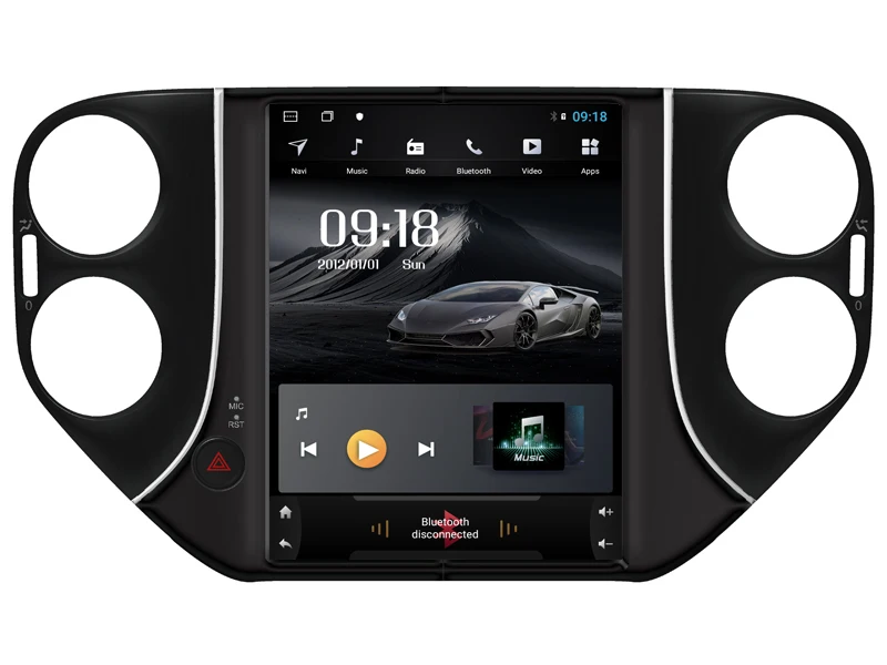 AVGOTOP Android 8,1 Tesla вертикальный экран сенсорный экран Автомагнитола gps 2din для 2007-2011 VW Tiguan 4+ 64 Гб встроенная карта