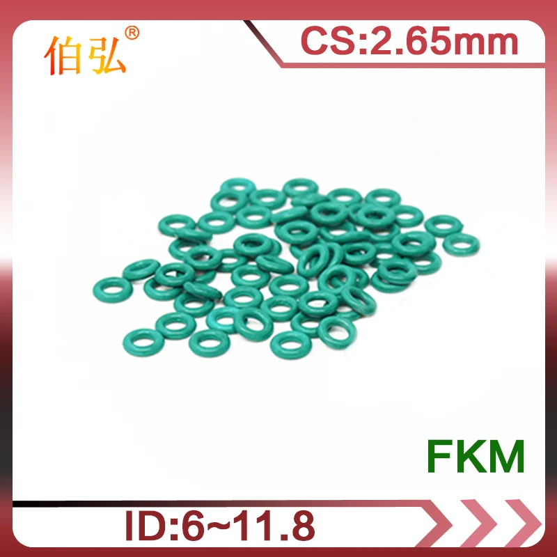 

Fluororubber O-Ring 10PCS/lot FKM Sealing CS 2.65mm ID6/7.1/7.5/8/8.5/9/9.5/10/10.6/11.2/11.8mm O-Ring Seal Gasket Ring