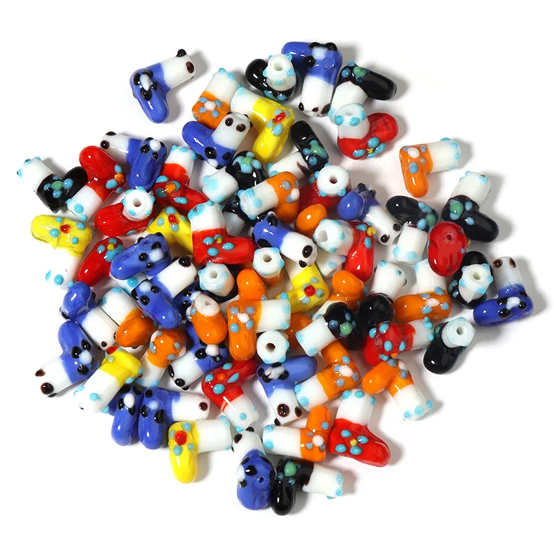 

10 шт., новогодние бусины для изготовления ювелирных изделий