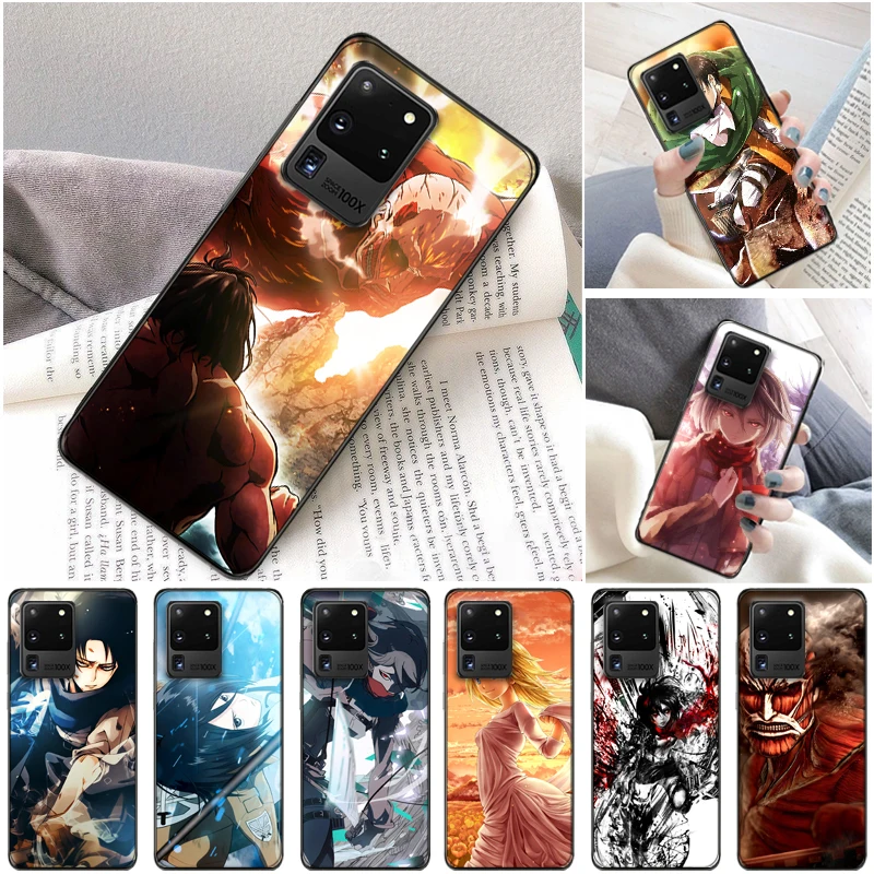 

Attack On Titan Armin Arlert Levi Eren Jager Mikasa Ackerman Phone Case For Samsung Galaxy S20 Plus FE Lite Back Cover Coque