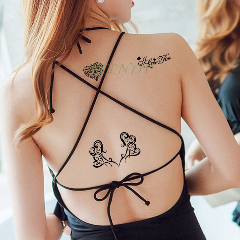 Водостойкие временные тату наклейки акварельные розовые красные цветы