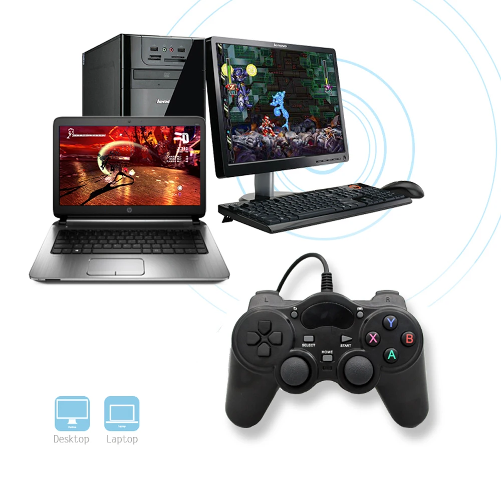 Проводной USB контроллер ANBERNIC геймпад на Android 360 джойстик для Sony PS3 xput PC Win7 ретро