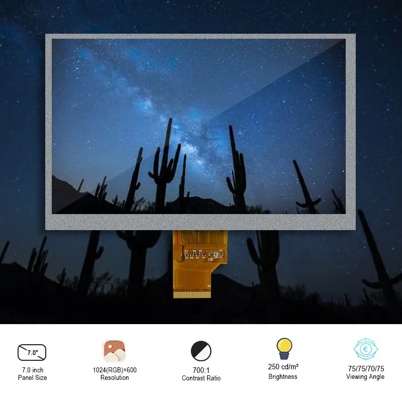 

Оригинальный Innolux N070LGE-L41 1024*600 7,0 дюймовый TFT планшет LCD LVDS интерфейс 40 контактов FPC FHD экран дисплея