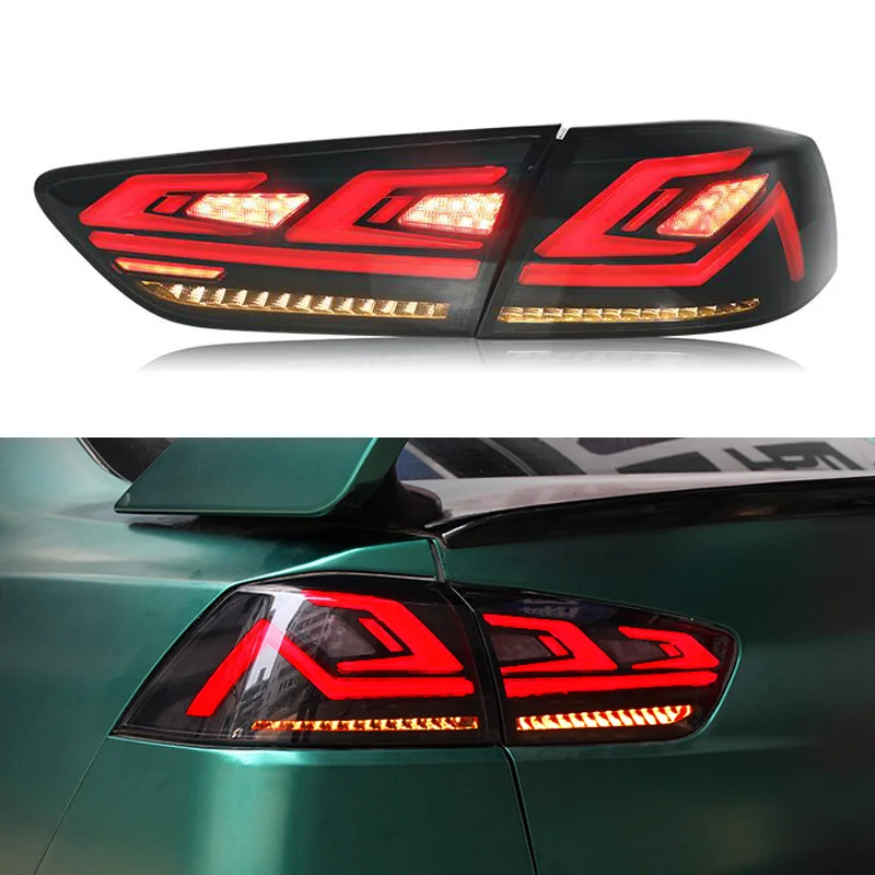 Задние фонари для Mitsubishi Lancer 2008 - 2015 2016 2017 светодиодные задние противотуманные