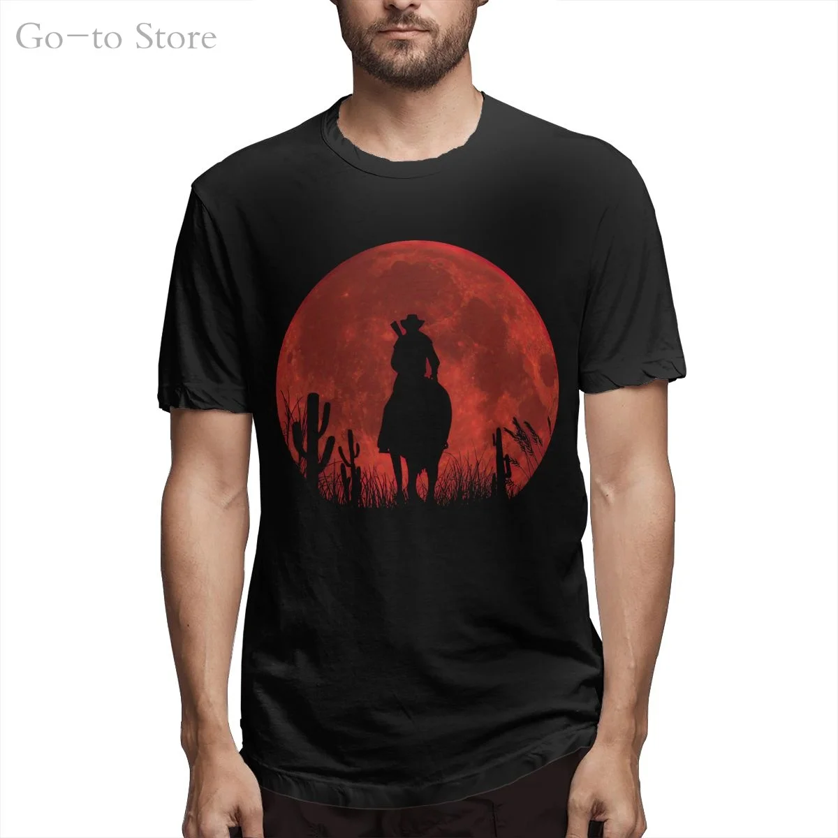 

Red Moon Cool And Funny Short Sleeved Casual Fashion Cotton T-shirt Tee Shirts
