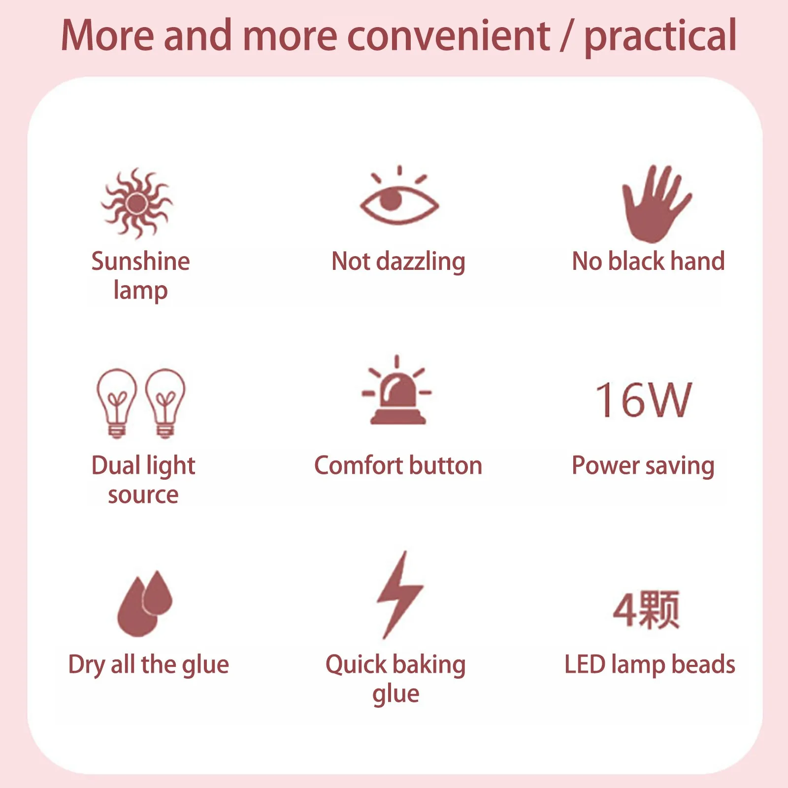 

16w Mini UV Led Light Rose Nail Light Machine Nail Phototherapy Lamp Universal Serial Bus Solar Dryer Machine Nail Art Tools