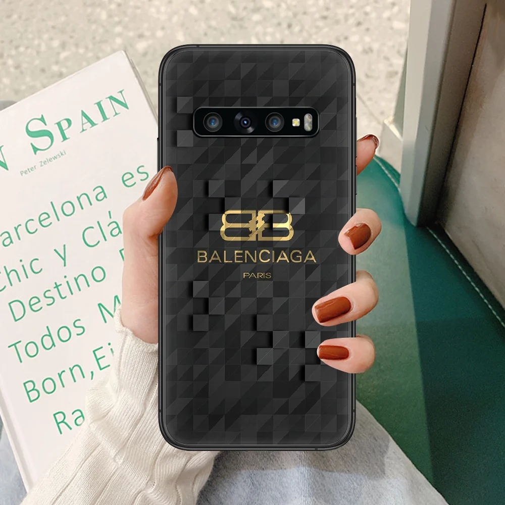 

French Paris luxury brands Phone case For Samsung Galaxy S 10 20 3 4 5 6 7 8 9 Plus E Lite Uitra black prime 3D back trend Etui