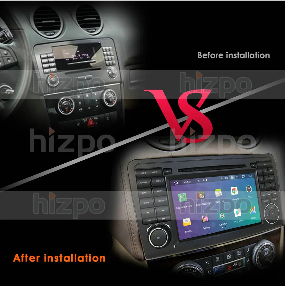 Автомобильный DVD-плеер 2 Din 7 дюймов android 10 0 GPS для Mercedes/Benz/GL ML CLASS W164 ML350 радио