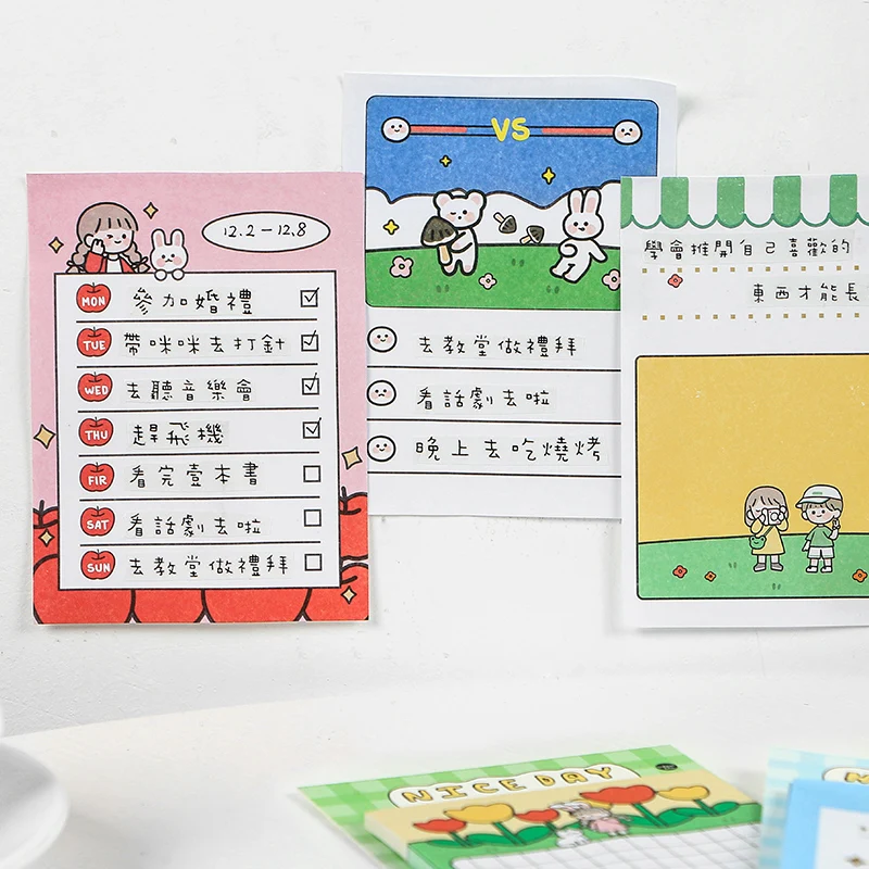 Милый кавайный планер поколения для девочек клейкая бумага заметок Канцтовары