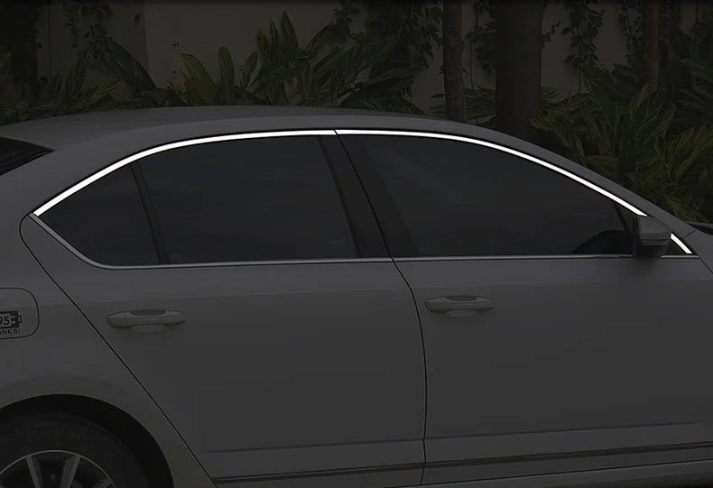 Lsrtw2017 накладки из нержавеющей стали для окон автомобиля для Skoda Octavia a7 аксессуары для интерьера