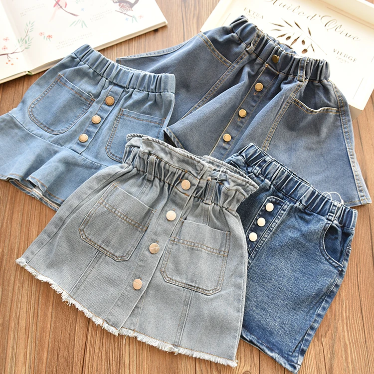 Юбка пачка для маленьких девочек летние детские джинсовые юбки американки