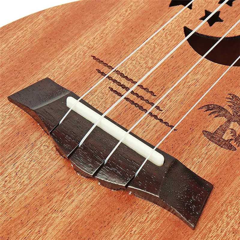 

Soprano Ukulele 21 inch Sapele Star Pattern Ukulele 4 Nylon Strings Hawaii Mini Guitar Uke Fingerboard Rosewood Ukelele Music In