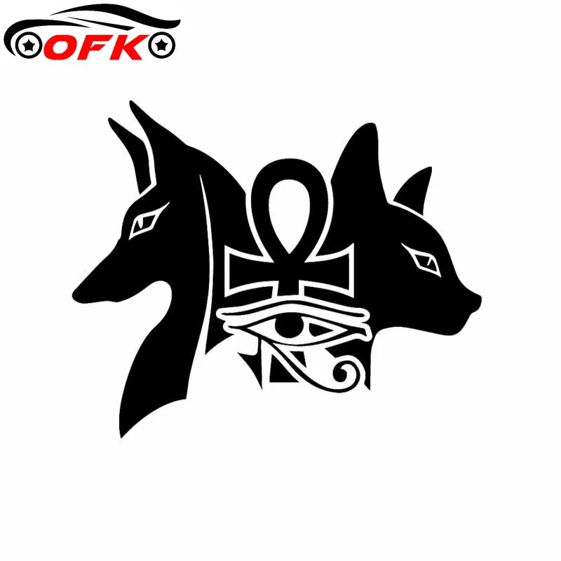 

Decal Ancient Egyptian Dogs Bastet Eye of Horus Car Sticker To Cover Scratches Sunscreen Waterproof PVC.15.9cm*13cm