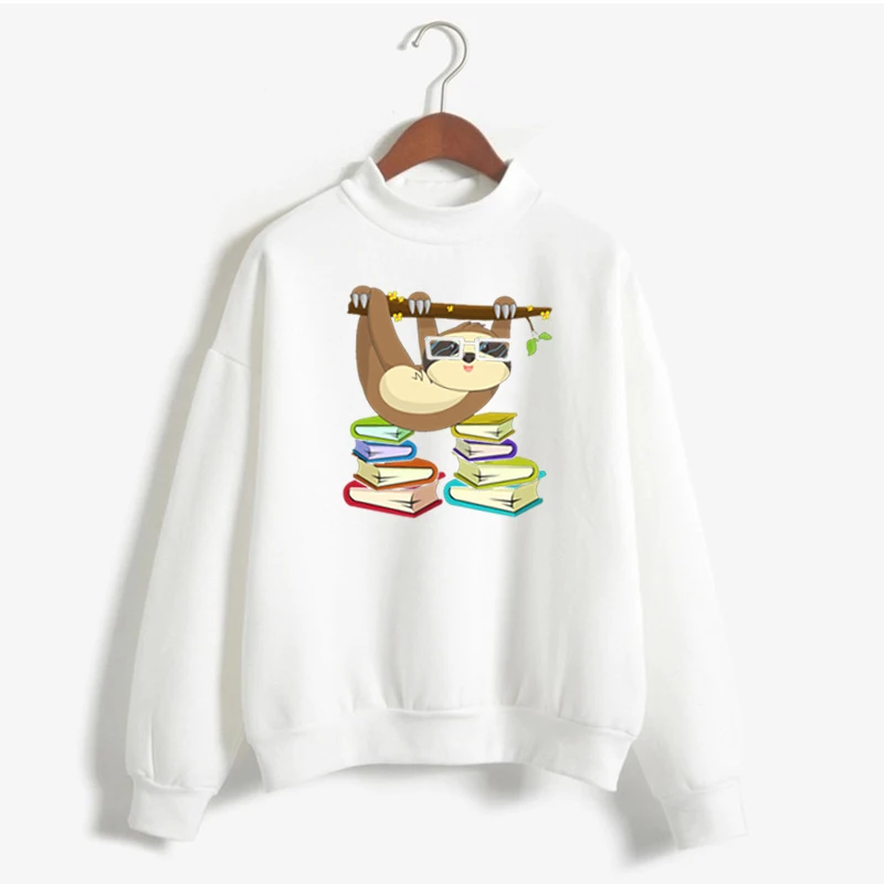 

Women Pullover 2020 Cartoon Sloth Print Casual Harajuku Long Sleeve Sweatshirt Cute Style Tumblr Hoodie Female Tops Clothing