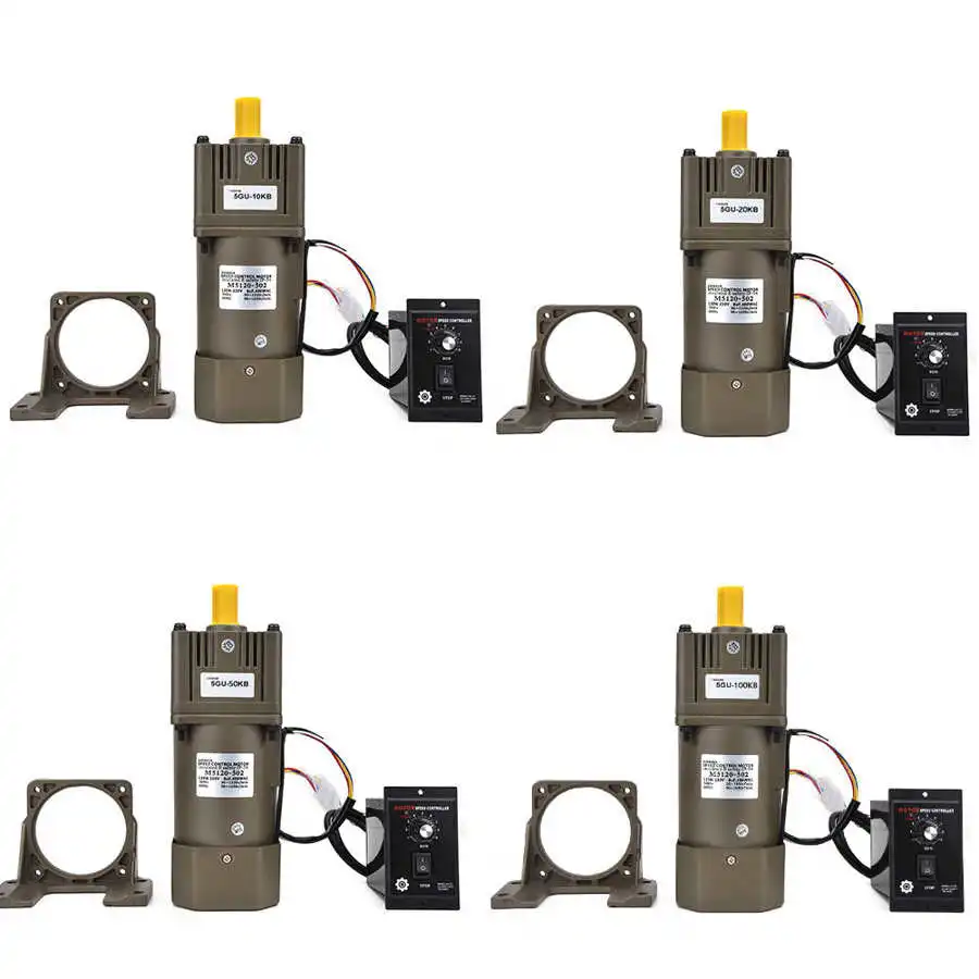 

Single Phase Gear Motor with Gearbox Controller Bracket 90-1650r/min Adjustable