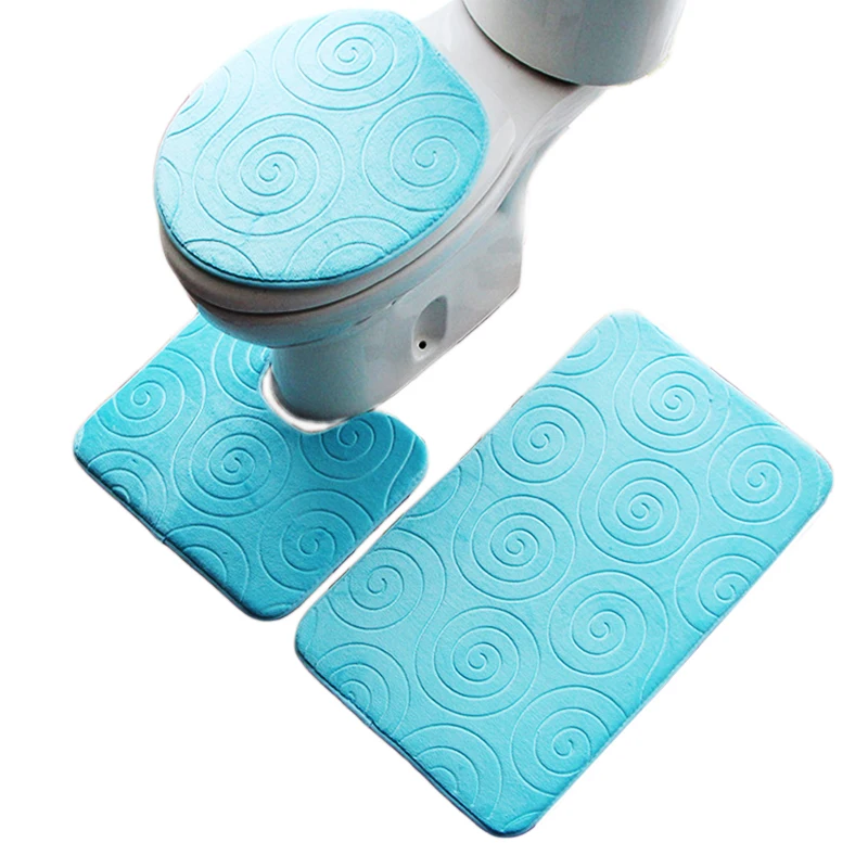 Рельефный коврик Zeegle 3D для ванной комнаты набор впитывающих ковров Нескользящие