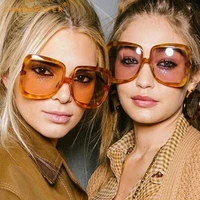 vintage square sunglasses women trendy oversized butterfly sun glasses female big frame gradient shades oculos de sol feminino