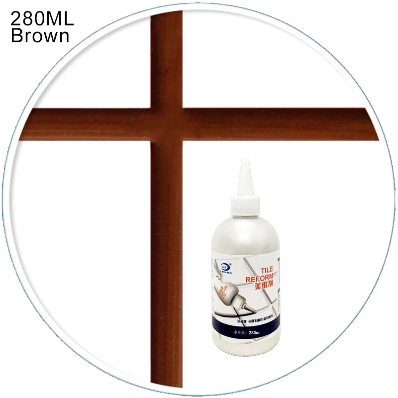 280ml Brown 280 мл клей для ремонта плитки Refill Agent эпоксидный водонепроницаемый герметик для затирки шва пола зазор ремонт Mouldproof восстановление плитки линии затирки - Тип аромата: 280ml Brown