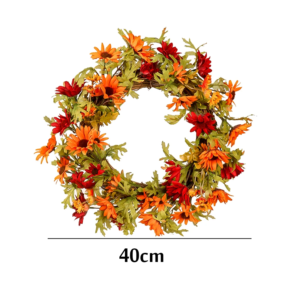 Artificial Chrysanthemum Plant Garland Plastic Ring Wreath Spring Home Decoration Pendant Festivals Gift | Дом и сад