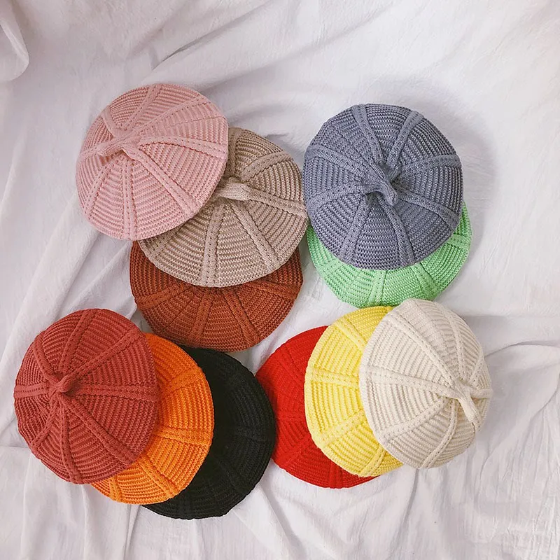 2019 модные вязаные береты на осень и зиму шапки для детей детская шапка вязаная