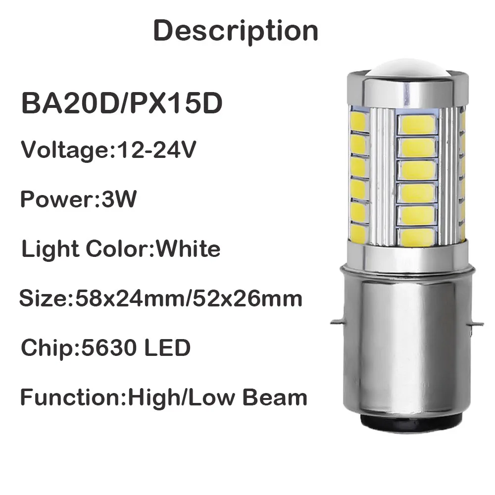 1 шт. мотоциклетные светодиодные фары BA20D PX15D противотуманные лампы белого цвета