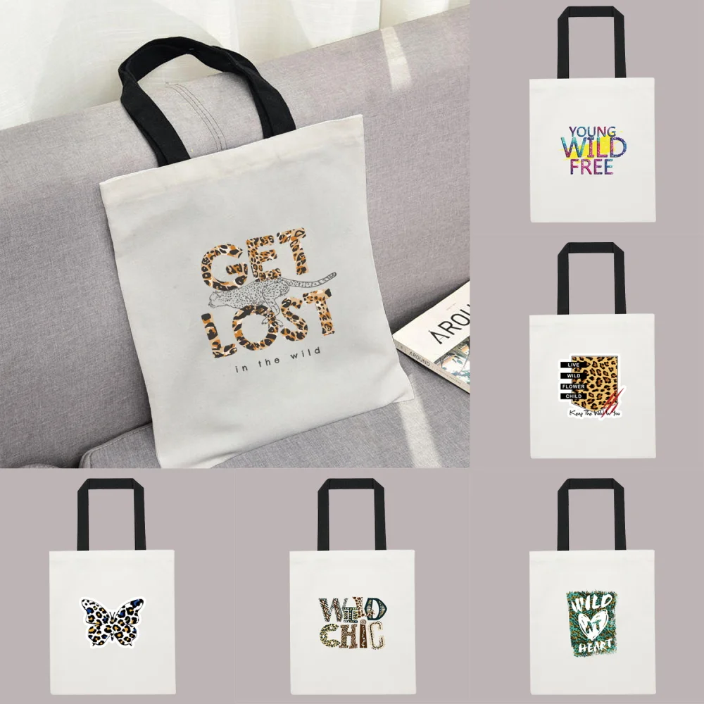 

Ladies Shopping Bag Wild Letters Can Folded and Reusable Environmentally Friendly Portable Messenger Bags Handbags Shopper Bag