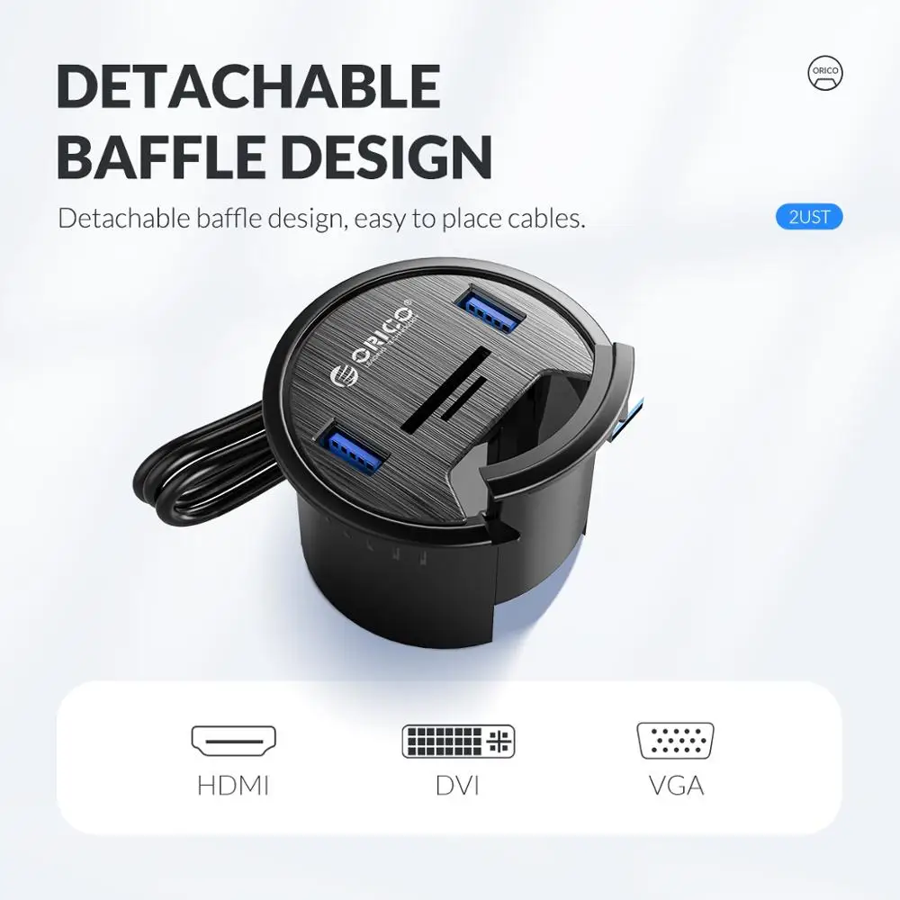 ORICO USB 3 0 хаб настольное втулка Тип C высокой Скорость разветвитель с SD TF наушники